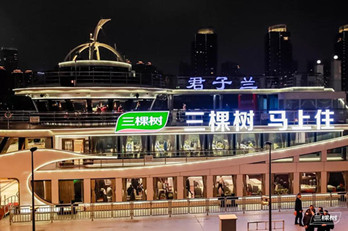 地標廣告聯動游輪廣告，三棵樹品牌驚爆上海外灘!