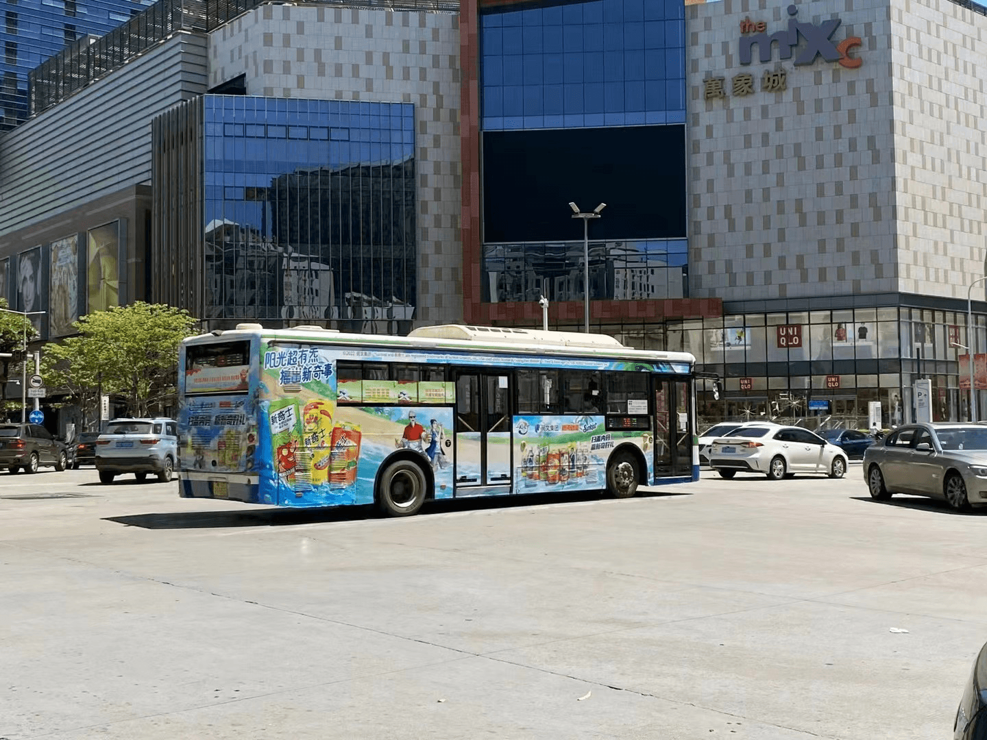 汕頭公交廣告價格多少錢？汕頭巴士車身廣告外車身貼紙線路案例圖